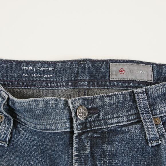 Adriano Goldschmied AG-ED Tellis Modern Slim Wash Faded Jeans Japan Made 34 x 33 - Picture 9 of 11